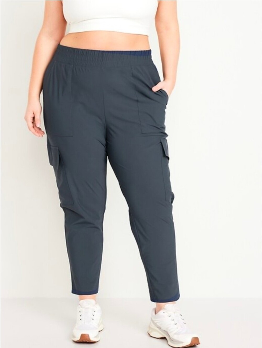 Old Navy | Navy High-Waisted SleekTech Cargo Ankle Pants Size 2X